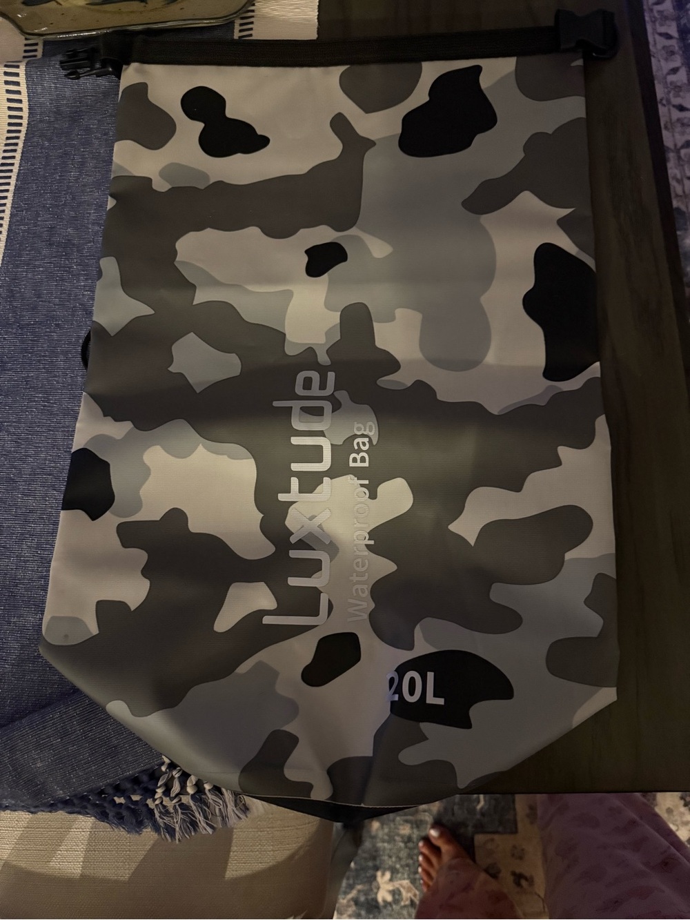 20L Waterproof Camo Dry Bag and phone case - Gray Camo